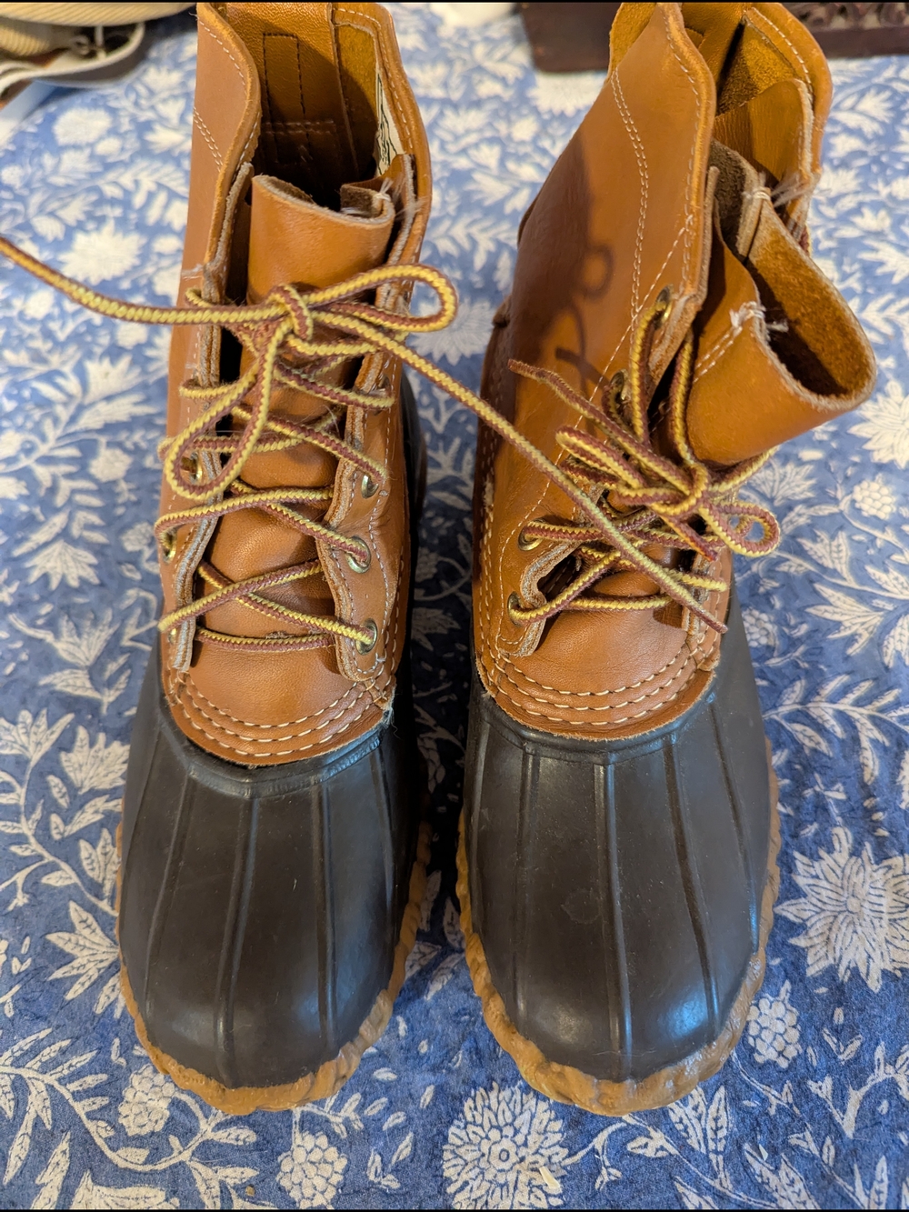 L.L. Bean Brown Leather and Black Rubber Duck Boots - Picture 2 of 7